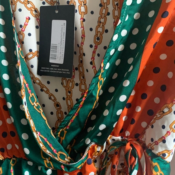 NWT PLT Ruched Satin Dress - Picture 8 of 8